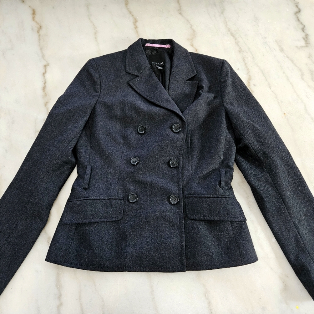 "The Limited" Dark Gray Wool Blend Peacoat